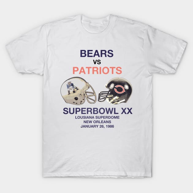 Bears vs Patriots 86 --- Classic Aesthetic T-Shirt by oemsanex